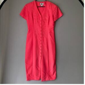 Dji sz 10 VINTAGE embroidered‎ pencil dress